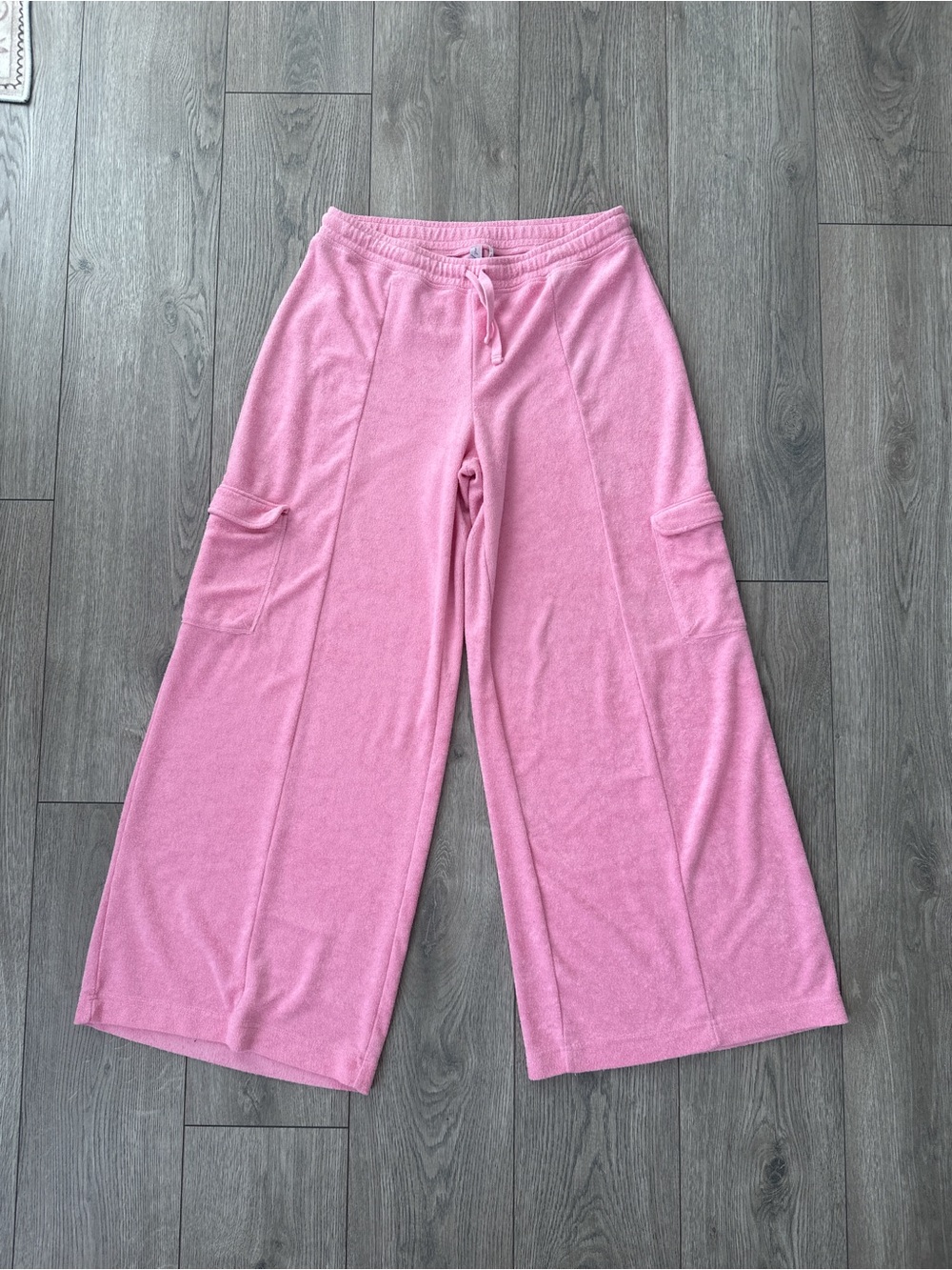 terry towel pink pants